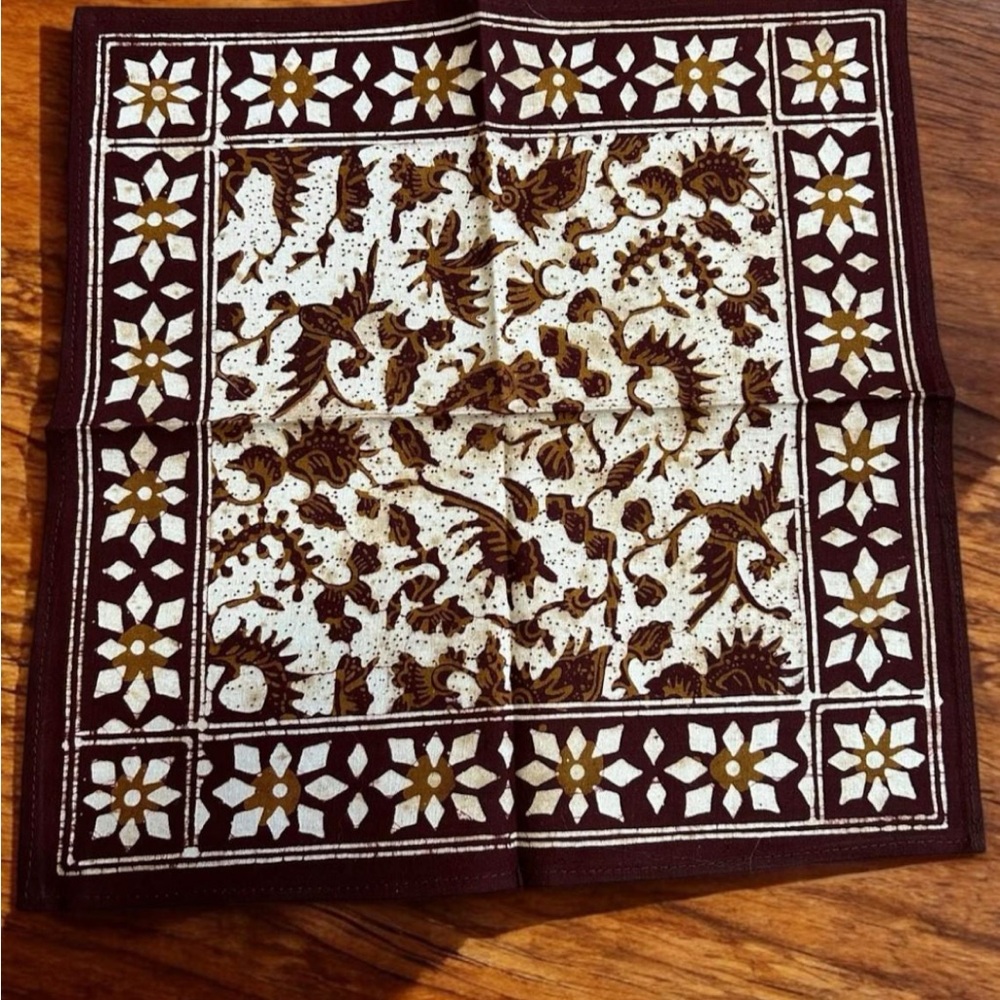 Indonesian Batik Table Napkins Vintage